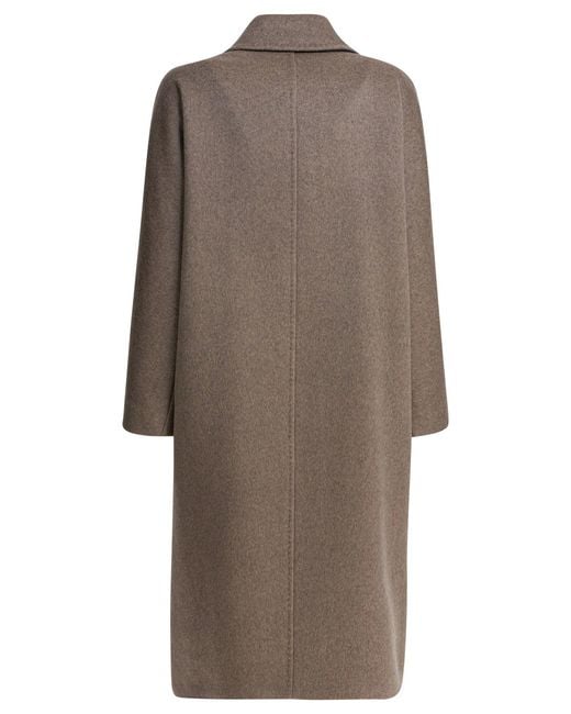 Max Mara Brown Cashmere And Wool Long Coat