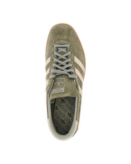 Adidas Originals Green Suede Leather 'Tobacco' Sneakers for men