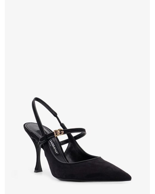 Dolce & Gabbana White Leather And Suede Pumps