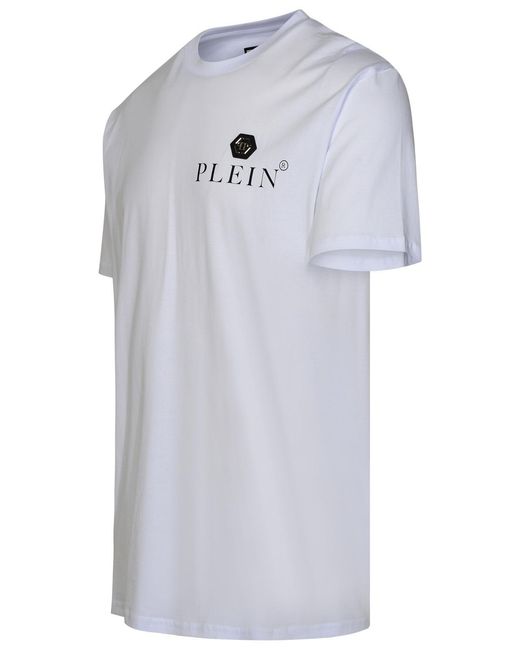 Philipp Plein White Cotton T-Shirt for men