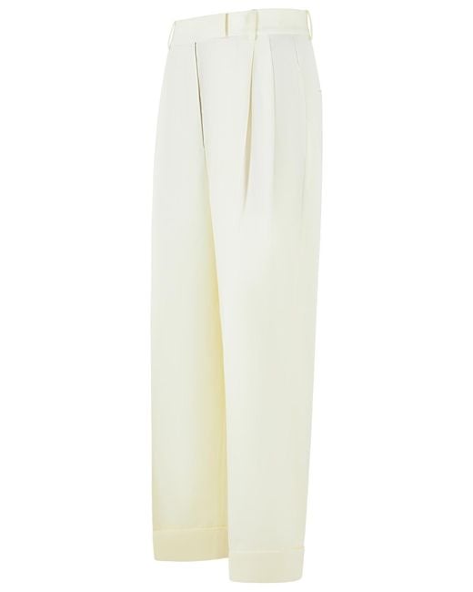 Rohe White Binanco High Waist Pants