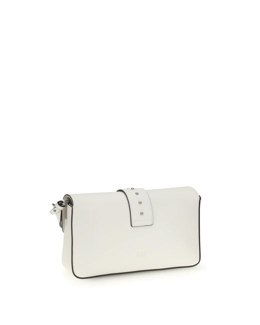 Pinko White Shoulder Bag Love One