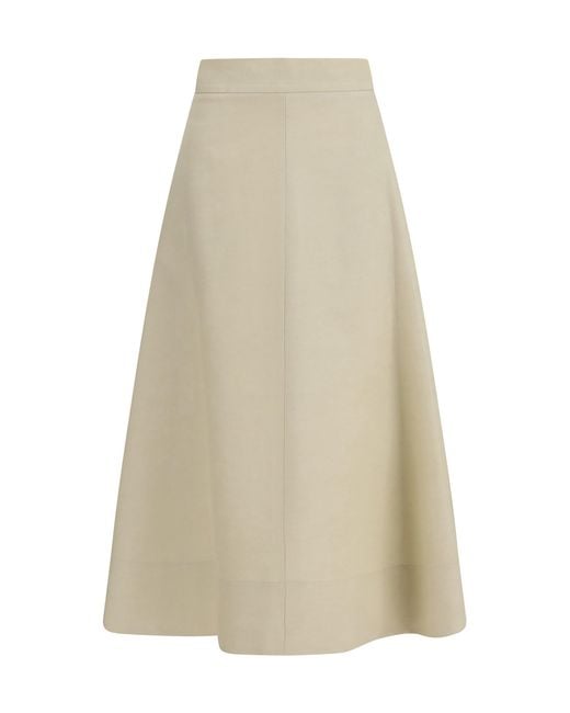P.A.R.O.S.H. White P.A.R.O..H. Wide Midi Skirt