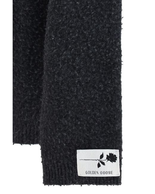Golden Goose Deluxe Brand Blue Crew Neck Wool Sweater for men