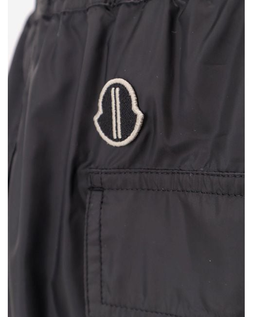 Moncler Black Kiltshorts With Drawstring for men