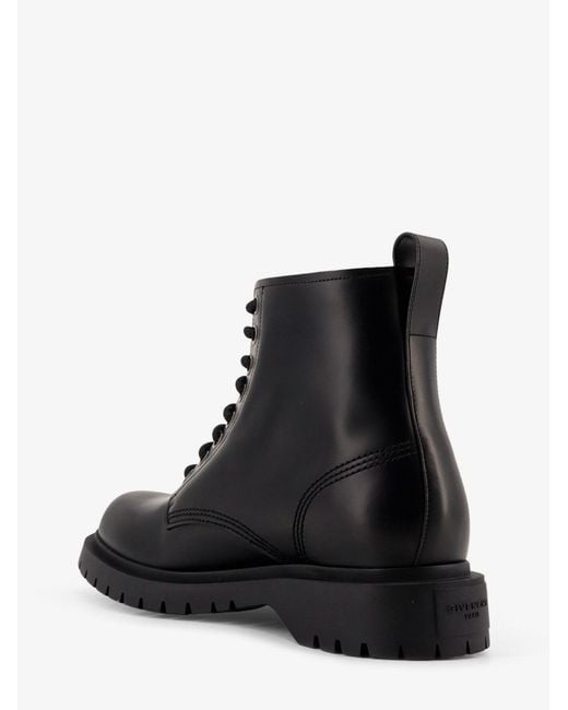 Givenchy Black Leather Ankle Boots for men