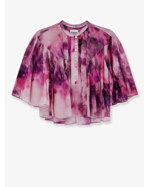 Isabel Marant Pink Marant Etoile Veelia Organic Cotton Shirt
