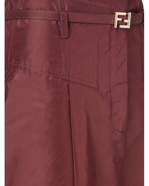 Fendi Purple Taffeta' Trousers