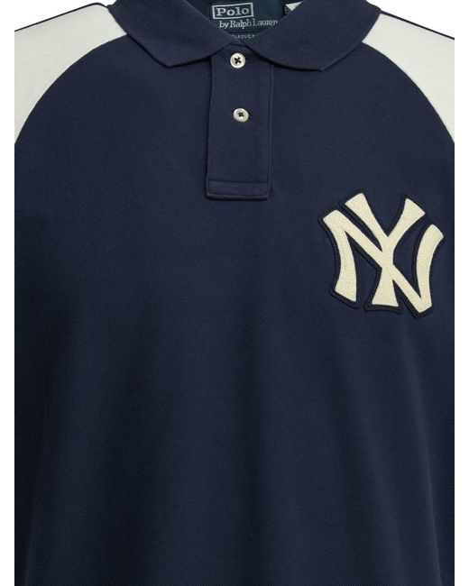 Polo Ralph Lauren Blue X Mlb Collection" Polo Shirt With Buttons for men