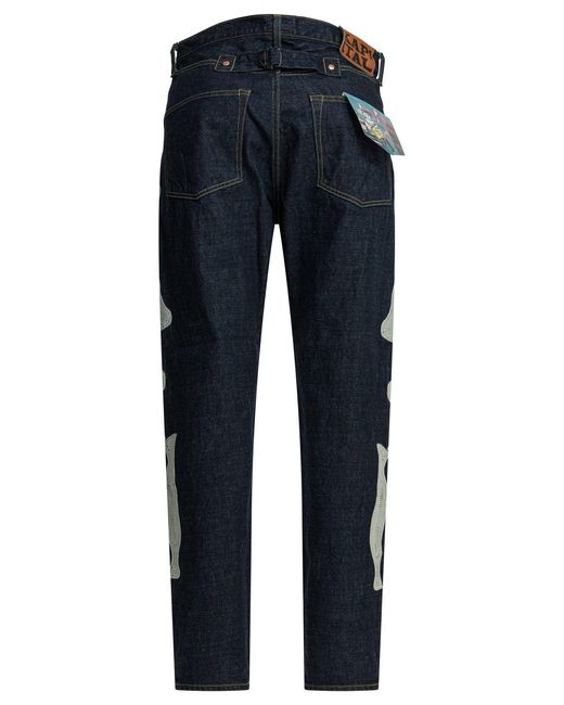 Kapital Blue Mexican Tuxedo 5P Okagilly Jeans for men
