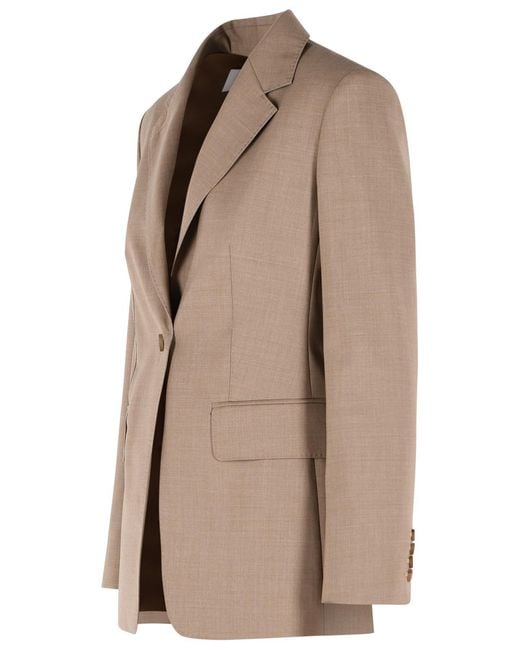 Max Mara Natural 'Circense' Single-Breasted Blazer