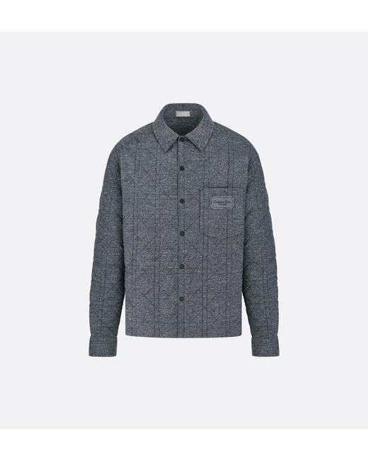 Dior Blue Cannage Overshirt Jacket for men