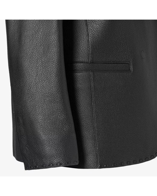 Fendi Black "Selleria" Double Breasted Jacket