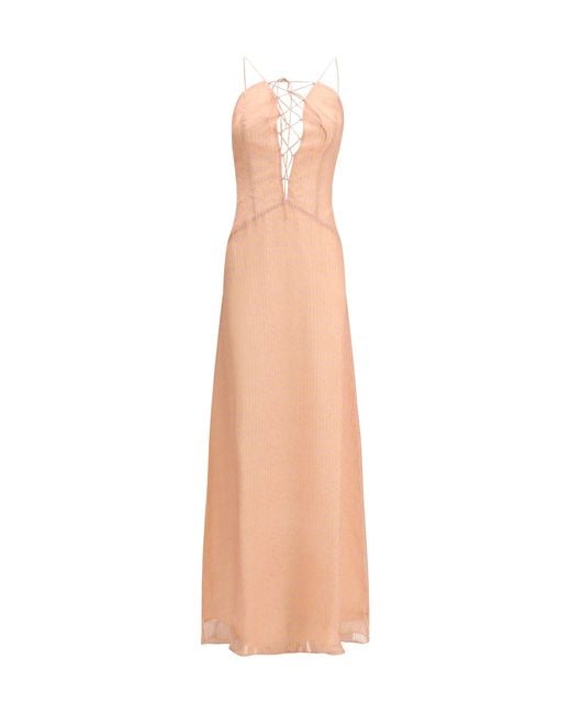 Kristina Ti White Long Silk Dress Charlene Amnesia
