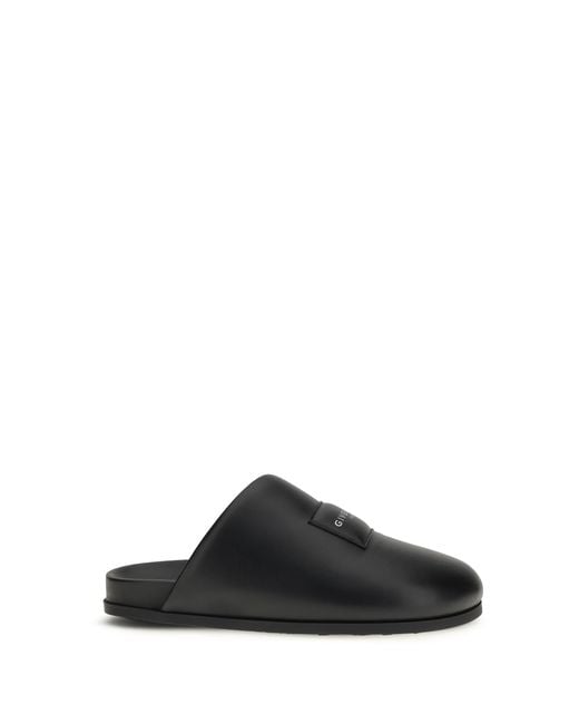 Givenchy Black Leather Mules for men
