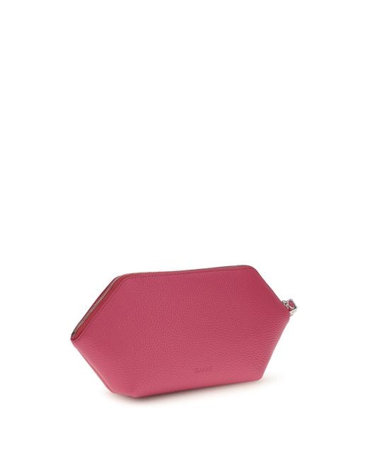 Ganni Pink Bou Make Up Pouch Cabaret