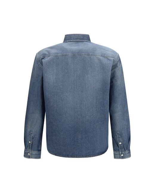 Saint Laurent Blue Denim Shirt for men