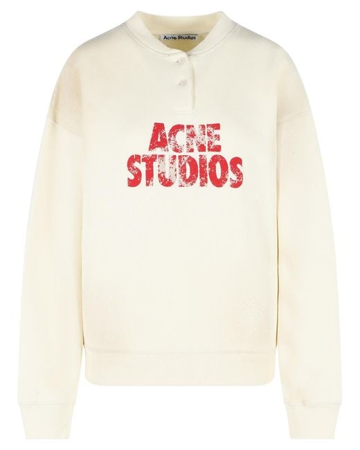 Women's White Ivory Cotton Sweatshirt