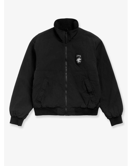 Stussy Black Polar Nylon Jacket for men