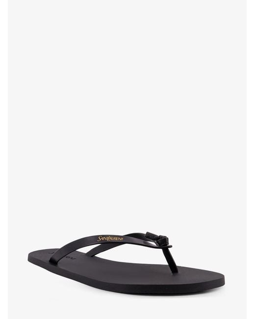 Saint Laurent Black Party Low Rubber Sandals for men
