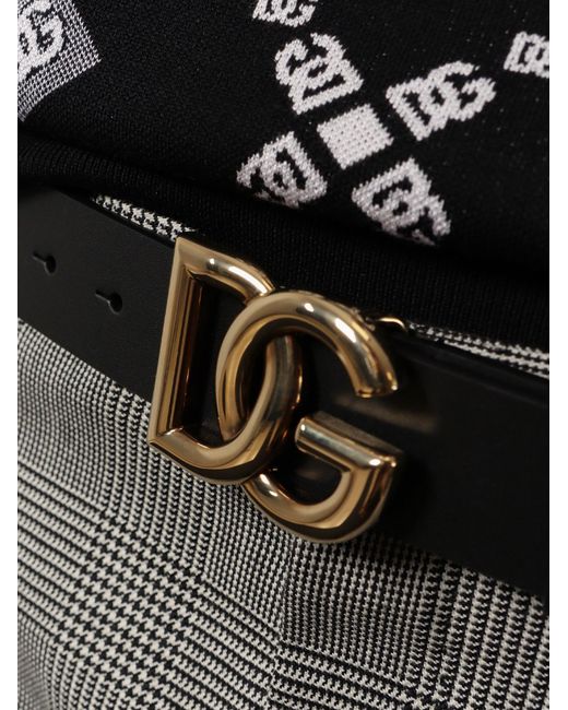 Dolce & Gabbana White Leather Belt for men