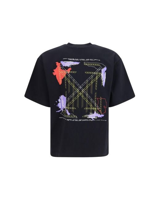 Off-White c/o Virgil Abloh Blue Archigeography Arrow Skate T-Shirt for men