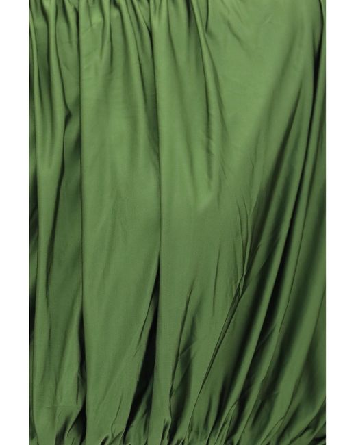 Self-Portrait Green Draped Jersey Top