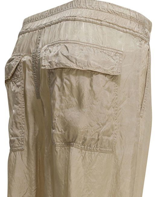 Rick Owens Natural Dietrich Drawstring Pants