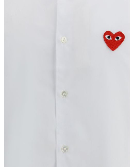 COMME DES GARÇONS PLAY White Cotton Shirt for men
