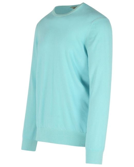 Gran Sasso Blue Light Cashmere Sweater for men
