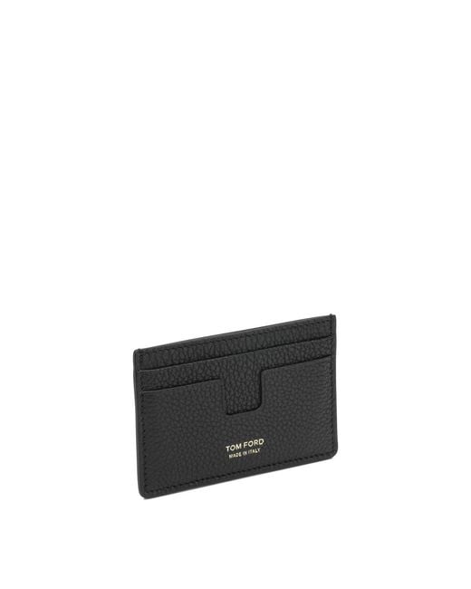 Tom Ford White T Line Card Holder for men