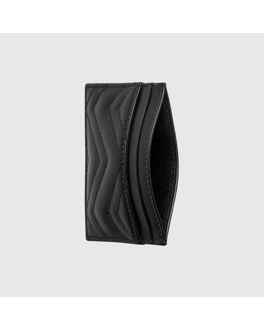 Gucci Black "Gg Marmont" Cards Holder