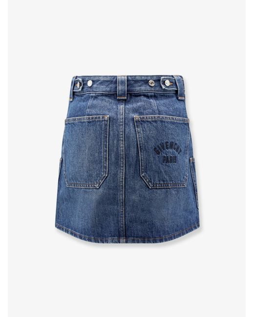 Givenchy Blue Denim Mini Skirt