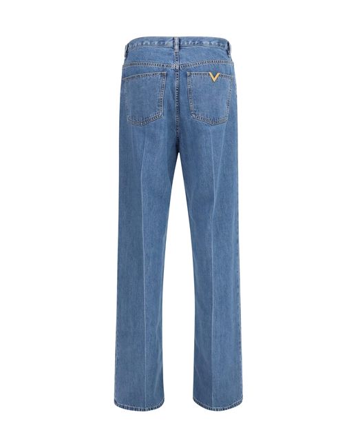 Valentino Blue Straight-Leg Denim Jeans for men