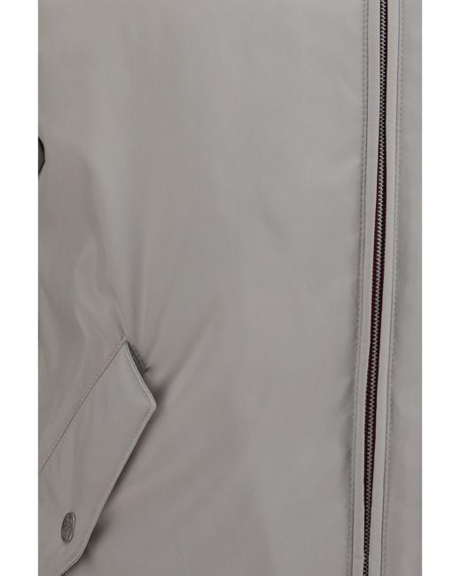 Brunello Cucinelli Gray Waterproof Jacket for men