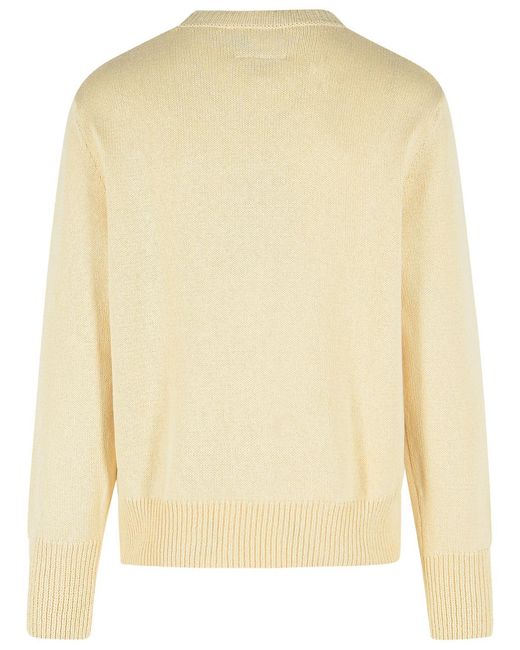 MM6 by Maison Margiela Yellow Cotton Blend Sweater for men
