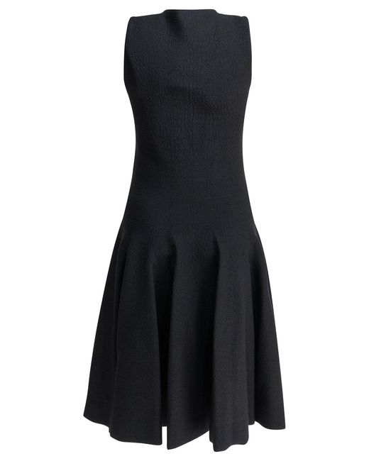 Alaïa Blue Alaïa Short Flared Dress