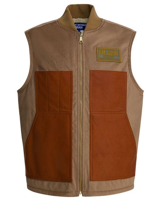 Junya Watanabe Brown Sleeveless Wool Jacket Jackets And Coats for men