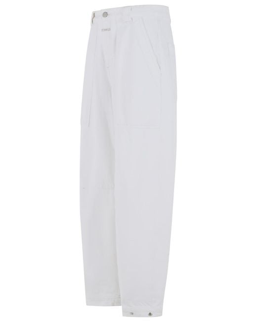 Closed White 'Barrel Rhannon' Ivory Denim Jeans