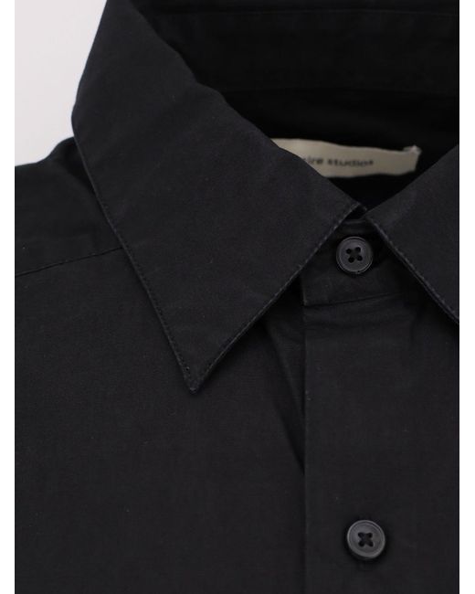Entire studios Black Oversize Cotton Shirt