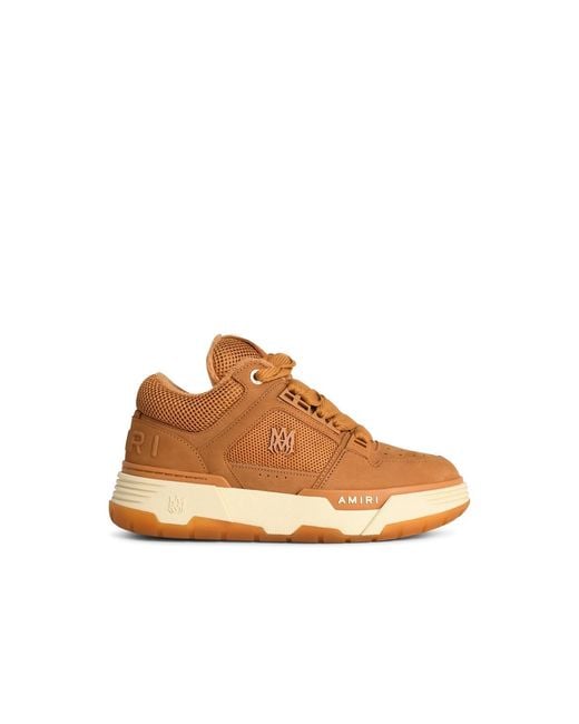 Amiri Brown 'Wheat' Leather Blend Sneakers for men