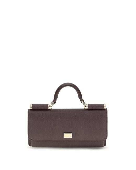Dolce & Gabbana Purple Dolce & Gabbana Micro Sicily Shoulder Bag