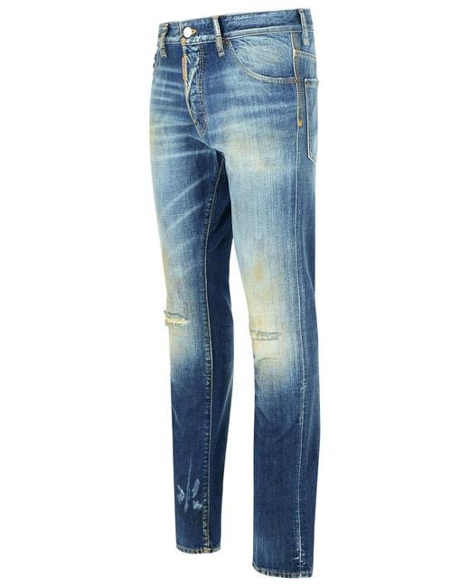 DSquared² Blue Cotton Jeans for men