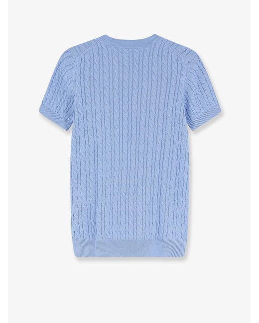 Dior Blue Dior Cotton And Wool Blend Dior Medaillon Sweater