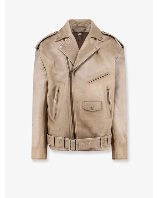 Golden Goose Deluxe Brand Natural Deluxe Brand Phoebe Over Leather Jacket for men