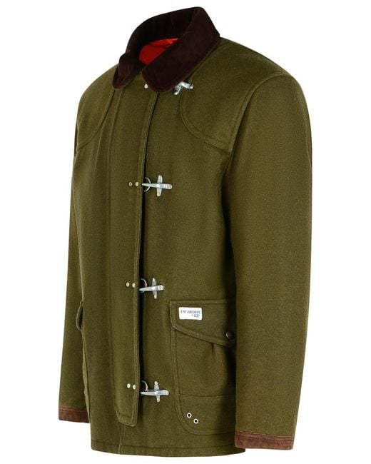 Fay Green '4 Ganci' Wool Blend Jacket for men