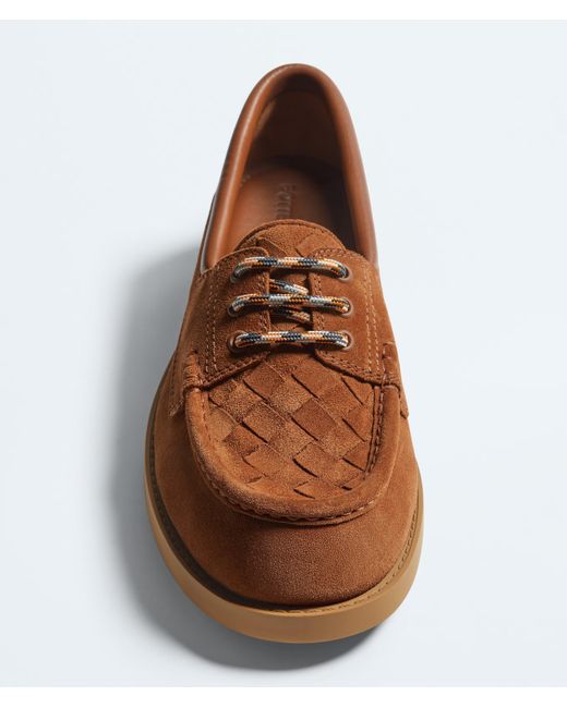 Bottega Veneta Brown Pier Boat Shoes for men