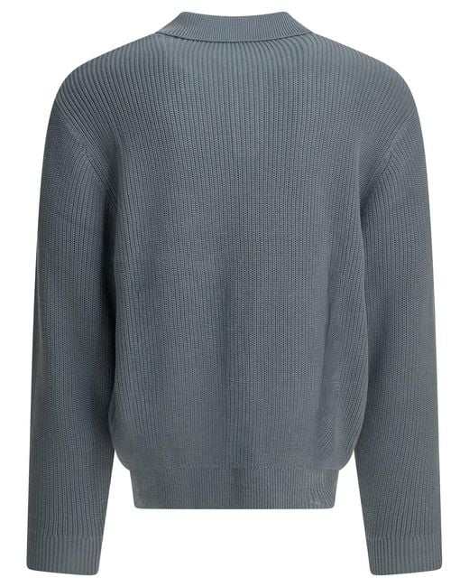 Carhartt Gray Miles Polo Sweater Light for men