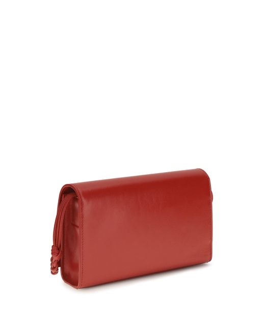 Jil Sander Red Tangle Crossbody Wallet