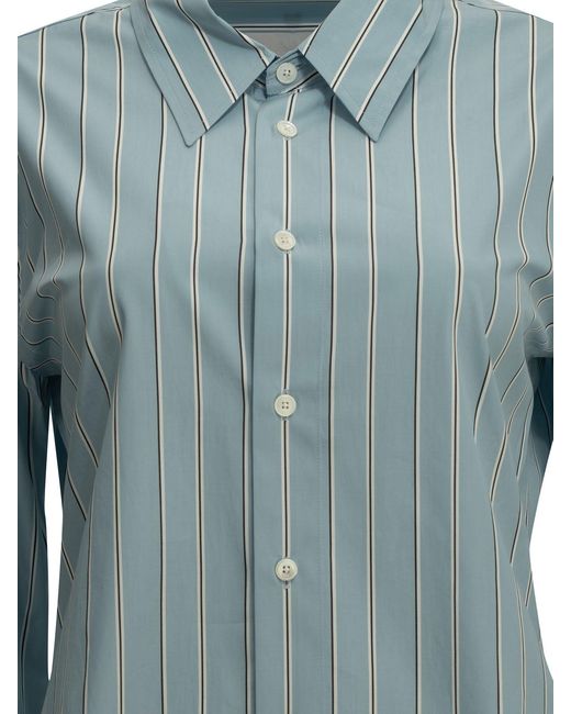 AMI Blue Casual Shirt With Logo